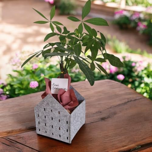 3’lü Keçe Saklama Kutusu – Dekoratif Organizer Sepet Seti, Farklı Boyutlarda Çok Amaçlı Keçe Kutu (S-M-L)