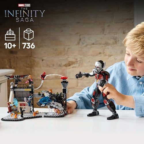 | Kaptan Amerika: Kahramanların Savaşı Aksiyon Savaşı 76314-10 Yaş ve Üzeri Çocuklar İçin 8 Minifigürlü Oyuncak Yapım Seti, Doğum Günü Hediyesi (736 Parça)