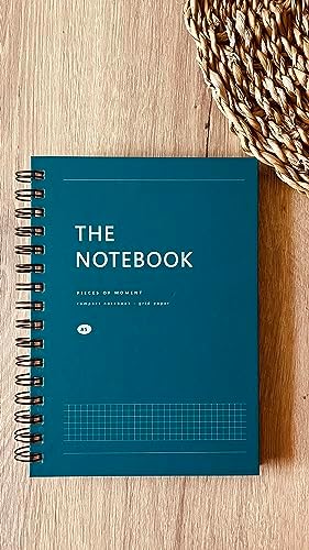 Sert Mukavva Kapaklı Spiralli 80 Yaprak Kareli A5 Not Defteri, Not Defteri, Okul Defteri, 8 Farklı Renk Seçeneği, Ofis İçin İdeal, Planlayıcı (Peacock Blue Kapak Rengi)