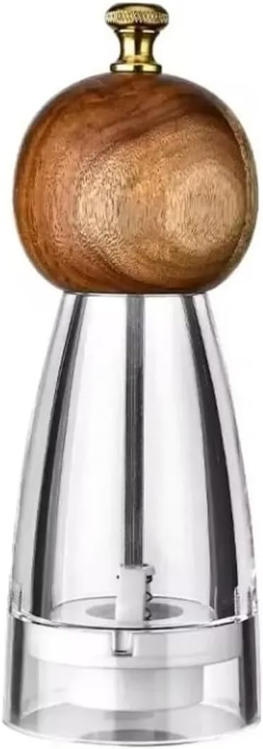 Akasya Kapaklı Baharat Öğütücü – 17,5 cm Cam Baharat, Tuz, Karabiber, Şık ve Dayanıklı Tasarım