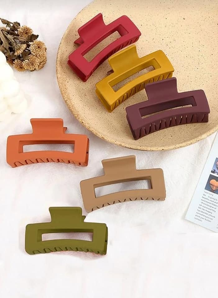 AEE 6 Adet Büyük Renkli Kadın Mandal Toka (Renkli, Bag 9cm)