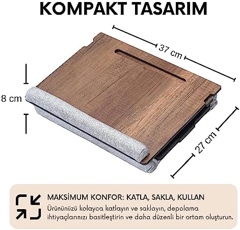 - LS051 Minderli Eğim Ayarlanabilir Mousepadli Laptop Sehpası