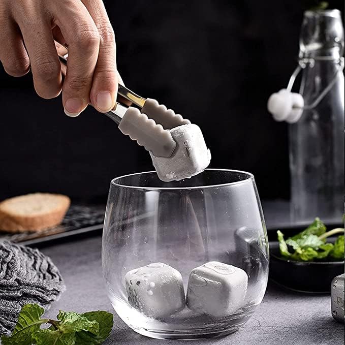 2'li Çelik Metal Viski Taşı Soğutma Buz Küpü İçecek Soğutma Metal Buz Küpleri