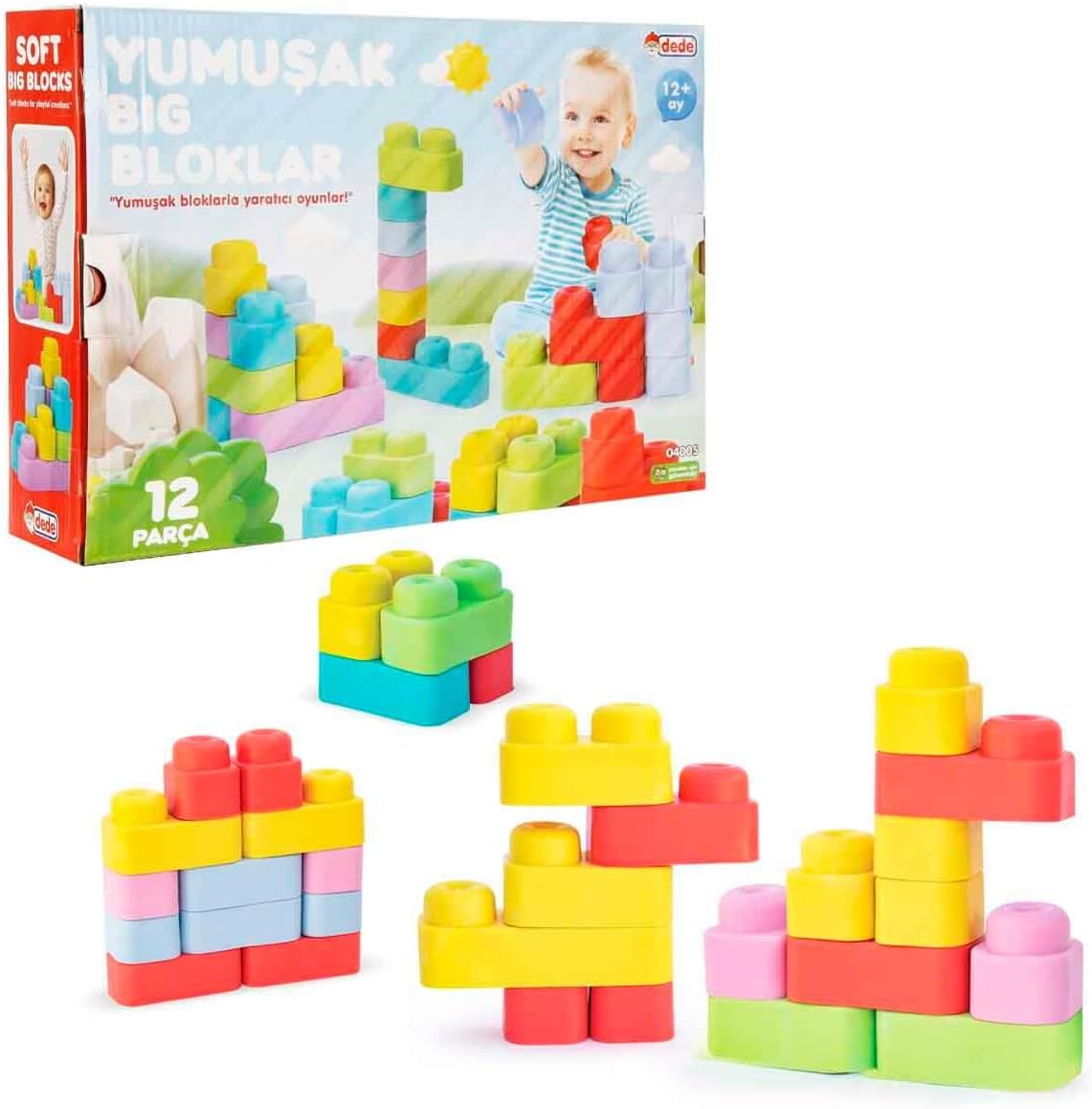 Yumuşak Big Bloklar 12 Parça Oyuncak