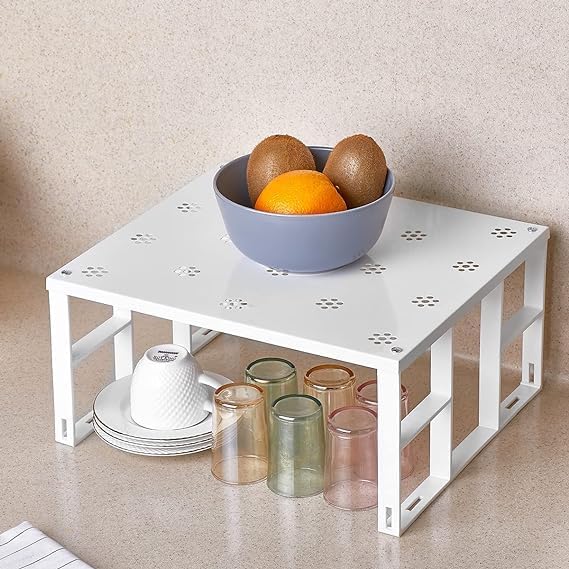 2'li Raf Düzenleyici Seti: Dolap İçi Düzenleyici, Tabak ve Bardak Rafı Tabak Düzenleyici Dolap Rafı Portatif Organizer