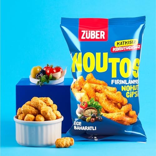 Züber Noutos Fırınlanmış Nohut Cipsi Ege Baharatlı 55g x 15 Adet