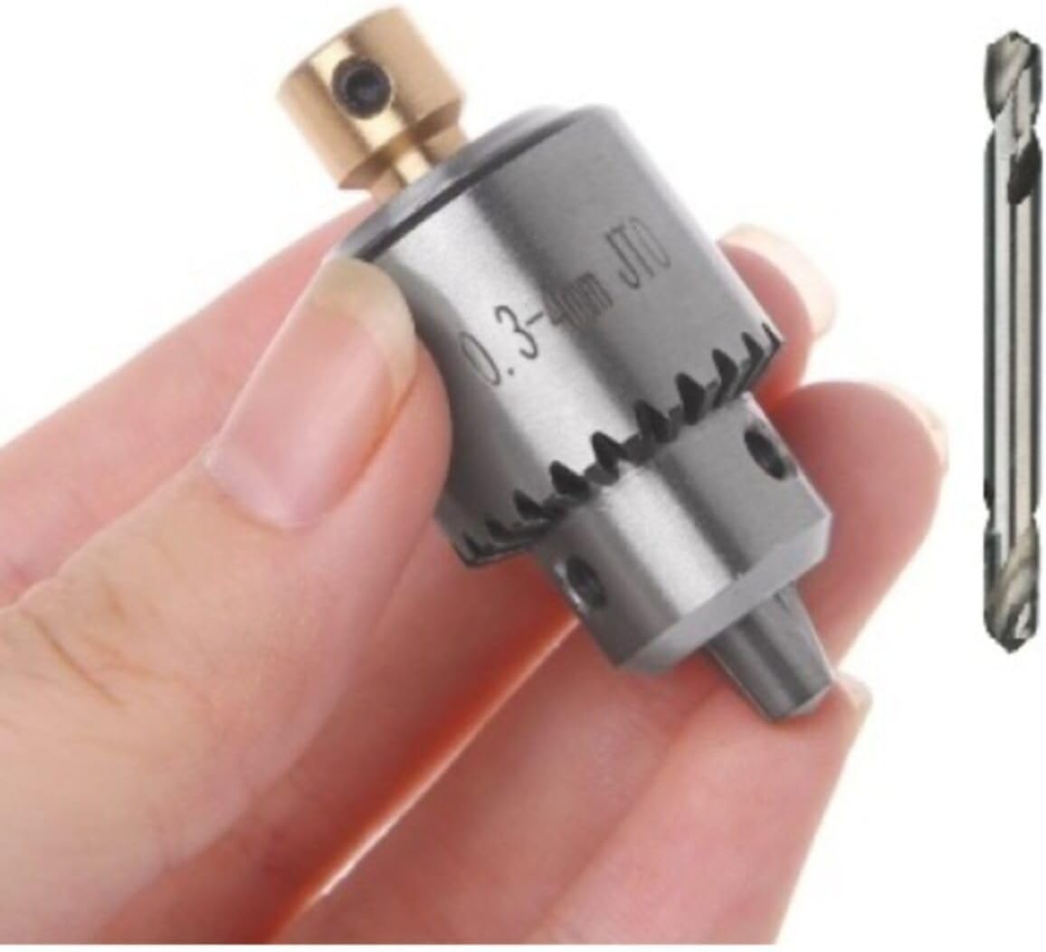 Motor Için Anahtarlı Mandrel 3 Çeneli 5mm Mil Çaplı Mandren Okul Proje Uygulama Matkap Uçlu