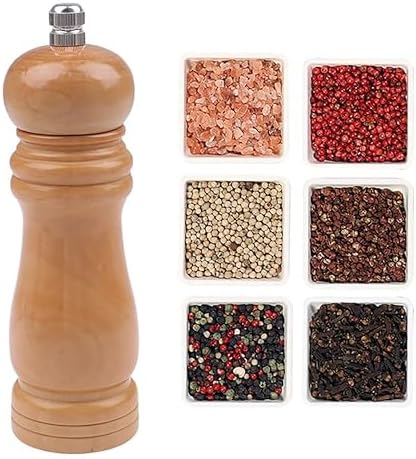 Ahşap Baharat Değirmeni, Öğütücü, Doğal Renk (1)