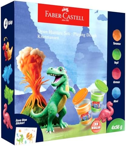 FABER-CASTELL Dino Oyun Hamuru Seti