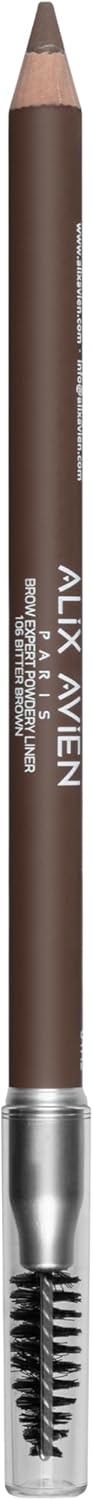 ALIX AVIEN Fırçalı Yumuşak Uçlu Belirginleştirici Kahverengi Kaş Kalemi-eyebrow Expert Powdery Liner 106 Bitter