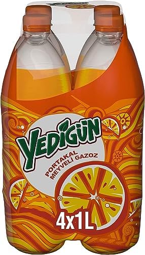 Yedigün Portakal Meyveli Gazoz Pet 4x1 L