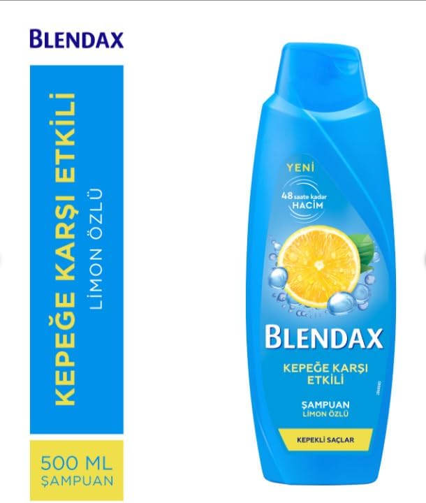 BLENDAX Kepeğe Karşı Etkili Limon Özlü Şampuan, 500 ml
