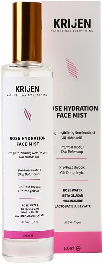 Zenginleştirilmiş Nemlendirici Gül Hidrosolü - Niacinamide & Yulaf Özü Face Mist 100 ML