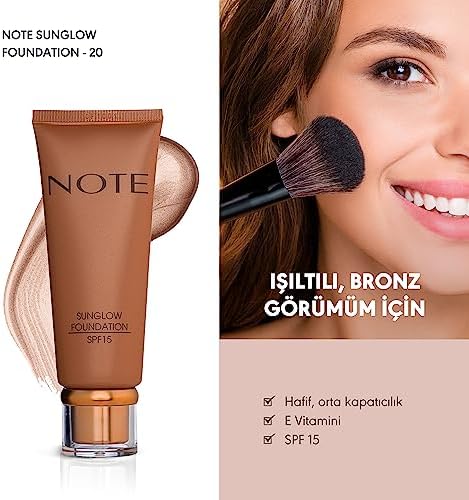 Note Sunglow 20 Işıltılı SPF 15 Bronzlaştırıcı Fondöten