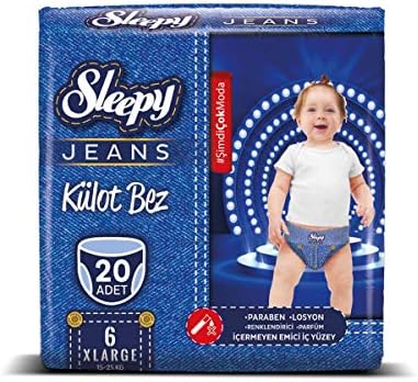Sleepy Jeans Külot Çocuk Bezi 6 Beden Xlarge 15-25 kg (1 x 20 Adet)