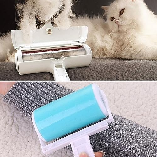 5DM-Hazneli Kedi&Köpek Tüy Temizleyici Kıl Toz Toplayıcı + Yıkanabilir Tüy Toz Toplama Rulosu