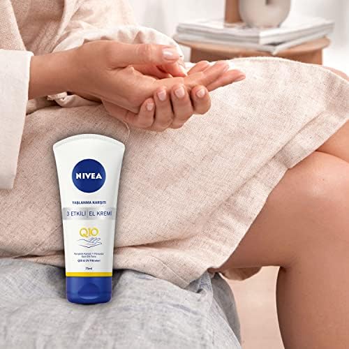 NIVEA Q10 Yaşlanma Karşıtı 3 Etkili El Kremi, 75 ml, Yoğun Nemlendirici