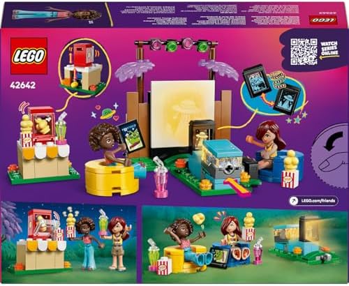 Arkadaşlık Film Gecesi 42642-6 Yaş ve Üzeri Kız ve Erkek Çocuklar için 2 Mini Bebek ve Aksesuarlar İçeren Yaratıcı Rol Yapma Oyuncağı Yapım Seti, Doğum Günü Hediyesi Fikri (154 Parça)