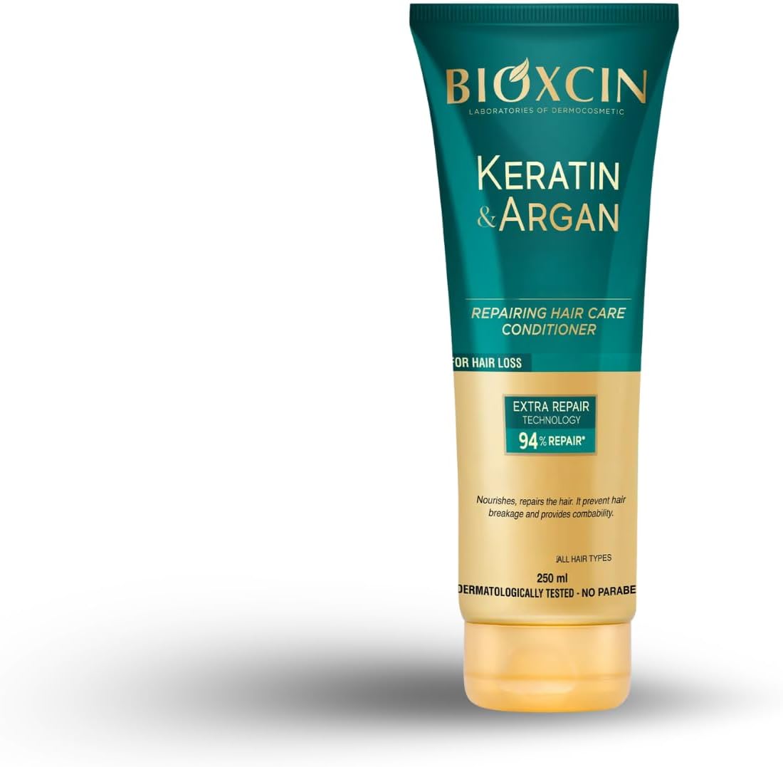 Bioxcin Keratin & Argan Onarıcı Saç Bakım Kremi – Yıpranmış ve Hasar Görmüş Saçlar İçin – 250 ml – BioComplex B11, Hidrolize Keratin ve Argan Yağlı