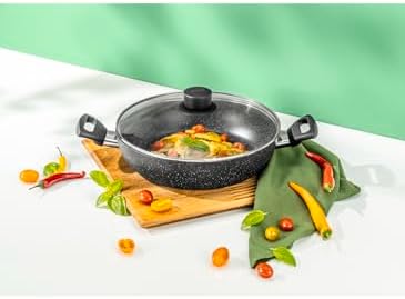 Vipiteno kapaklı kızartma tenceresi, indüksiyonlu kızartma tenceresi, yapışmaz kaplama, güveç tenceresi, alüminyum, yuvarlak, çap 28 cm