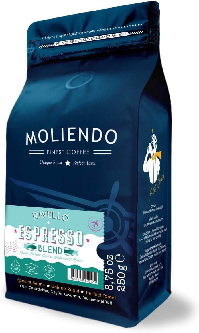 Moliendo Finest Coffee Ravello Espresso Blend Kahve (Çekirdek) 250 g