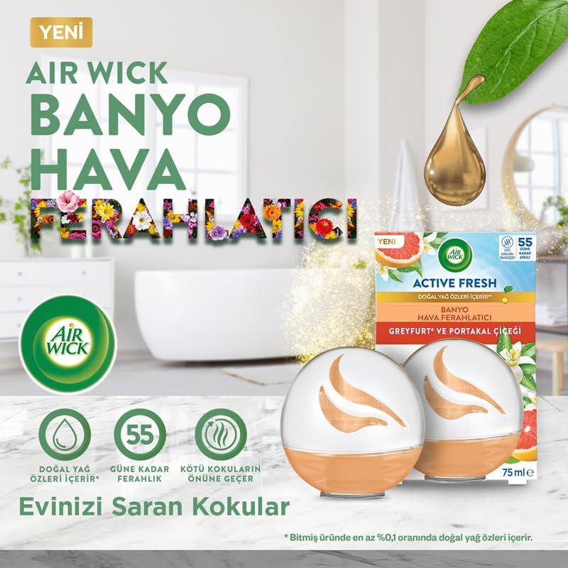 Airwick Decosphere Hava Tazeleyeci Greyfurt ve Portakal Çiçeği 75 Ml