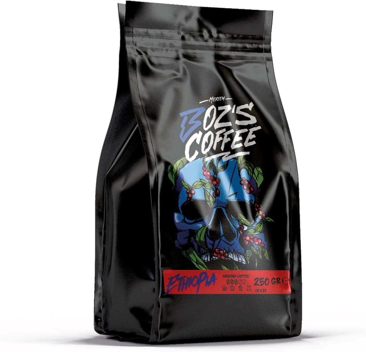 Meryem Boz's Coffee Ethiopia Öğütülmüş Filtre Kahve, Orta Kavrulmuş,%100 Arabica, Çiceksi ve Meyvemsi Tat, 250 g