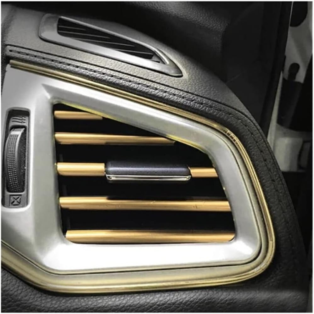 Araç Içi Klima Izgara Hava Çıkış Dekoratif Şeritler Klima Şerit Altın Klima Şeritleri
