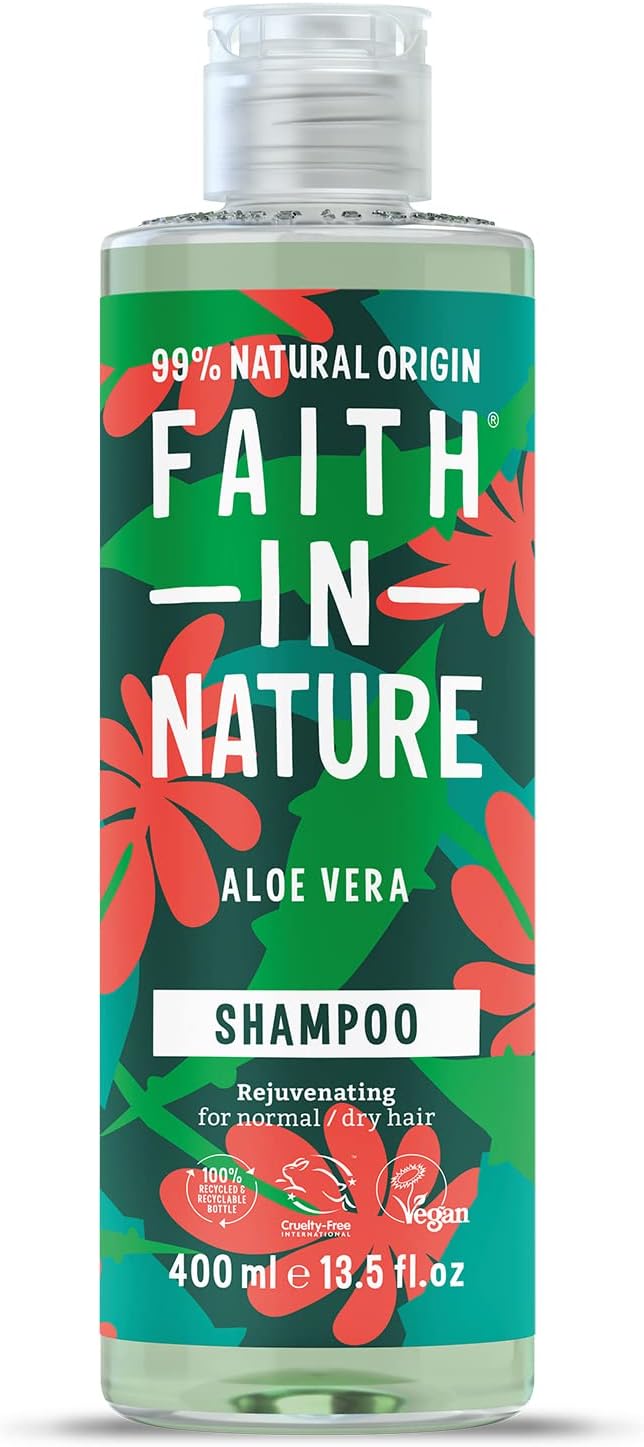 FAITH IN NATURE %99 Doğal Yenileyici Şampuan Normal & Kuruya Dönük Saçlar İçin (Aloe Vera, 400 ml)