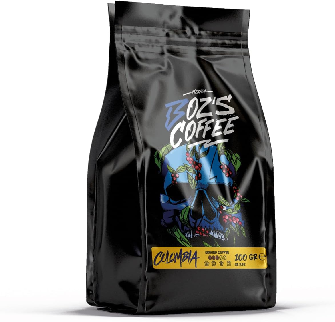 Meryem Boz's Coffee Colombia Öğütülmüş Filtre Kahve, Orta Kavrulmuş, Dengeli Tat,%100 Arabica, Karamel ve Meyvemsi Notalar, 100 g