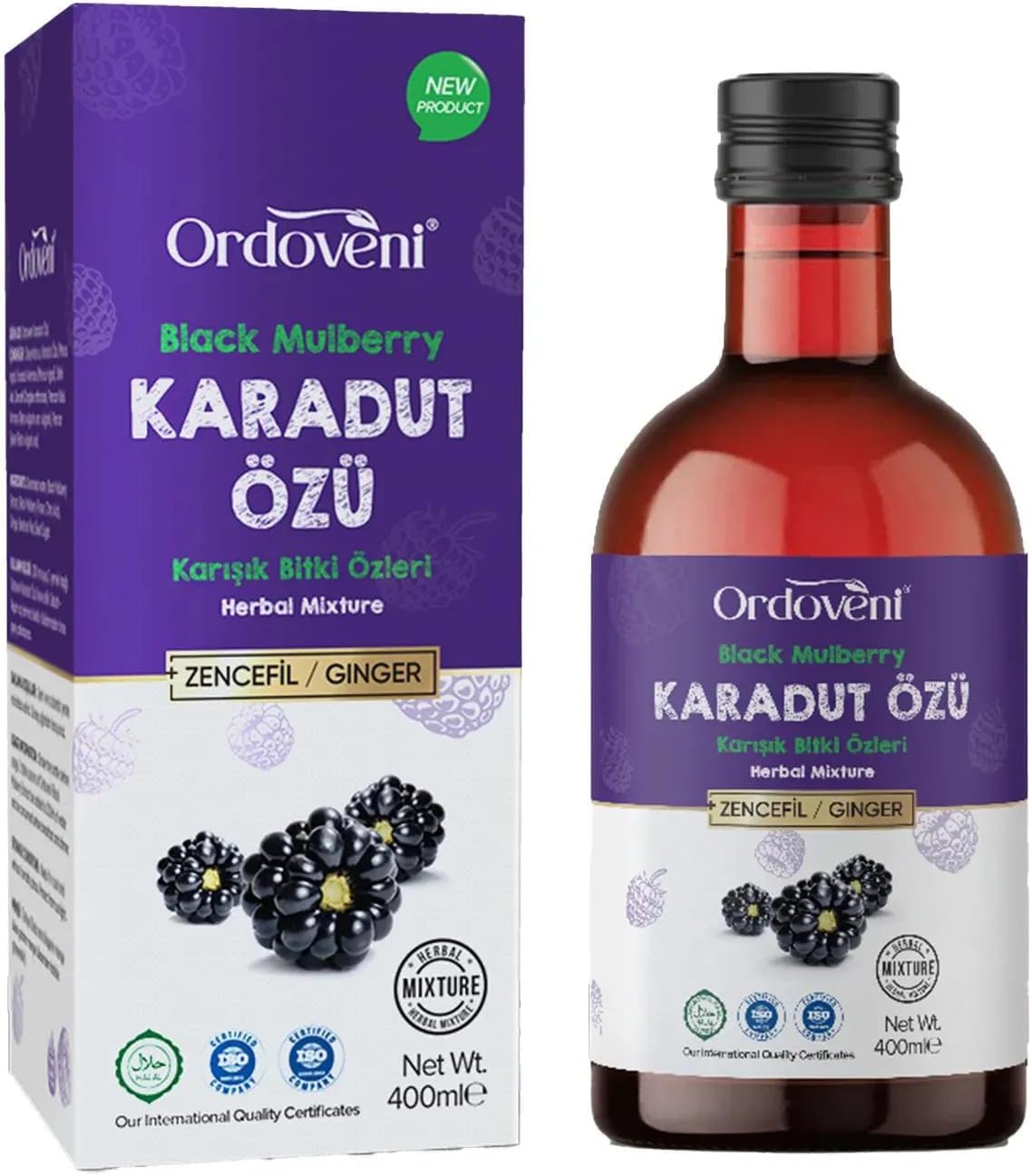 Ordoveni Karadut Özü | Zencefil Ekstaraktlı (400GR)
