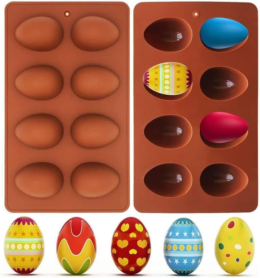 Çikolata kalıpları, 1 adet yumurta şekilli silikon çikolata kalıbı, yapışmaz yumurta şekilli çikolata ve şeker kalıbı, DIY jelibon, fondan ve sabun yapımı için silikon kalıp