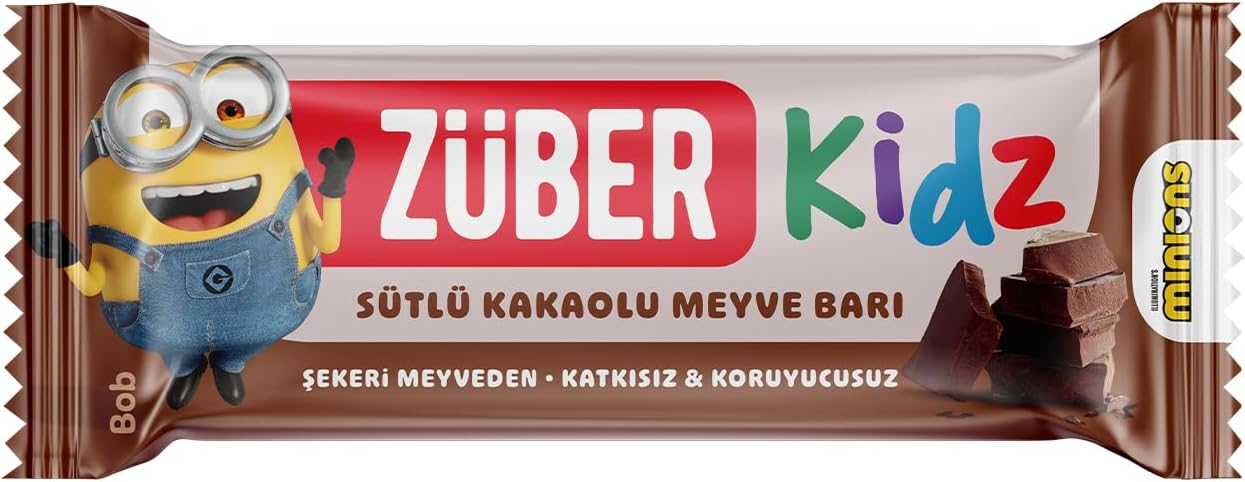 Züber Kidz Sütlü Kakaolu Meyve Bar 25gr X 16 Adet