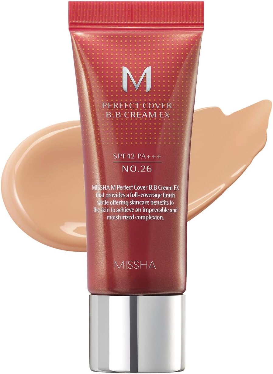 MISSHA Mükemmel Kapatıcılık Sunan Çok Fonksiyonlu M Perfect Cover BB Cream Ex SPF42 PA+++ No.26 (20ml)