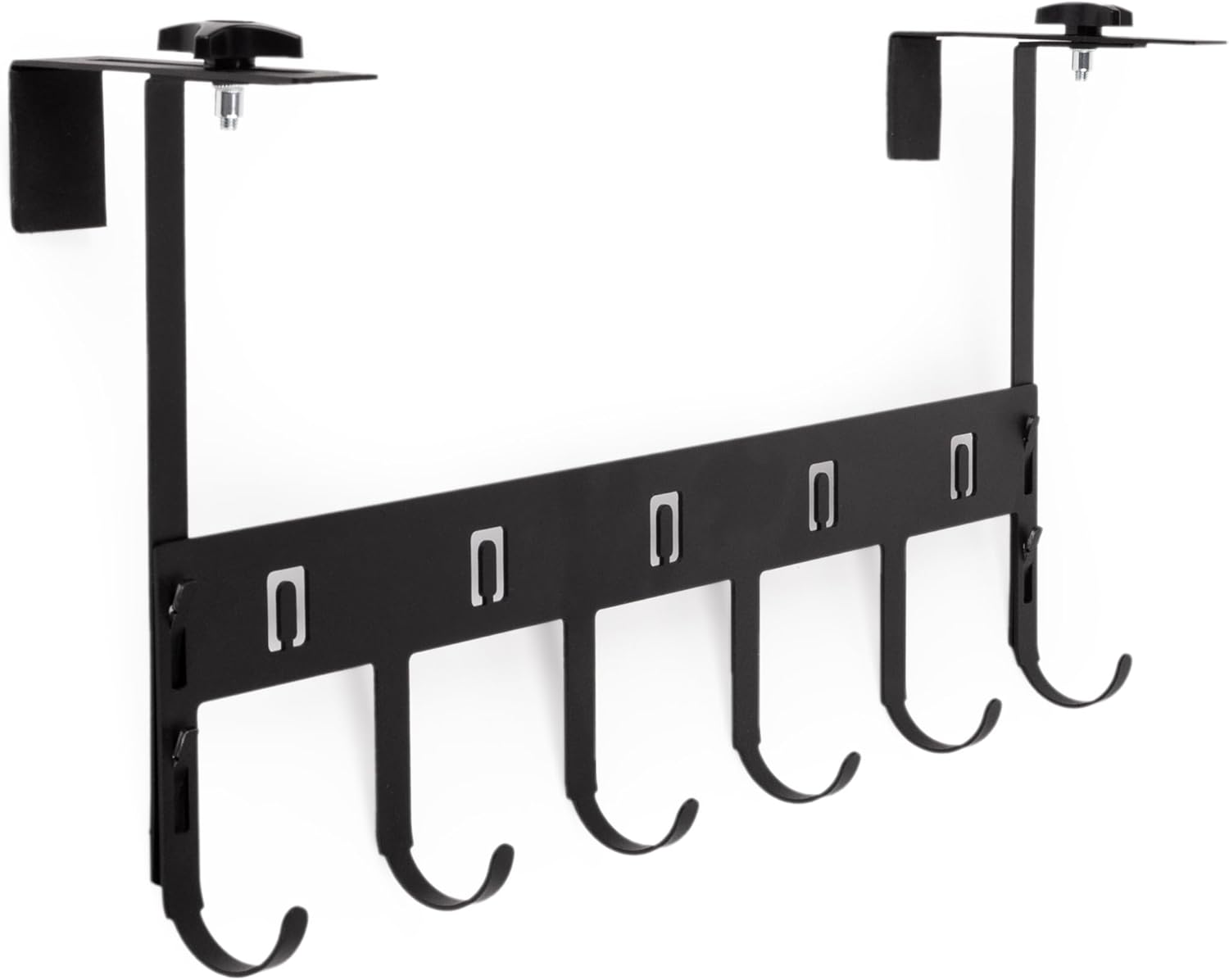 Ayarlanabilir Kapı Arkası Askılık Metal (1 ADET) | 6 Kancalı Kapı Üstü Organizer | Montaj Gerektirmez Askı | Mont Çanta Havlu Anahtarlık Düzenleyici