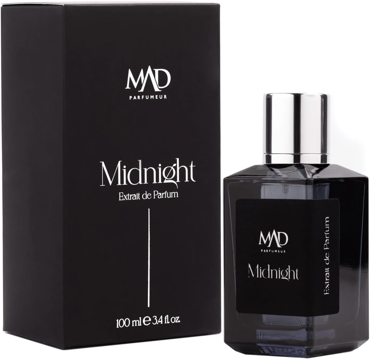 MAD Parfüm,Midnight Extrait de Parfum 100 ml Unisex Parfüm – Kakule, Sütlü Notalar ve Vanilya ile Mistik, Baharatlı ve Derin