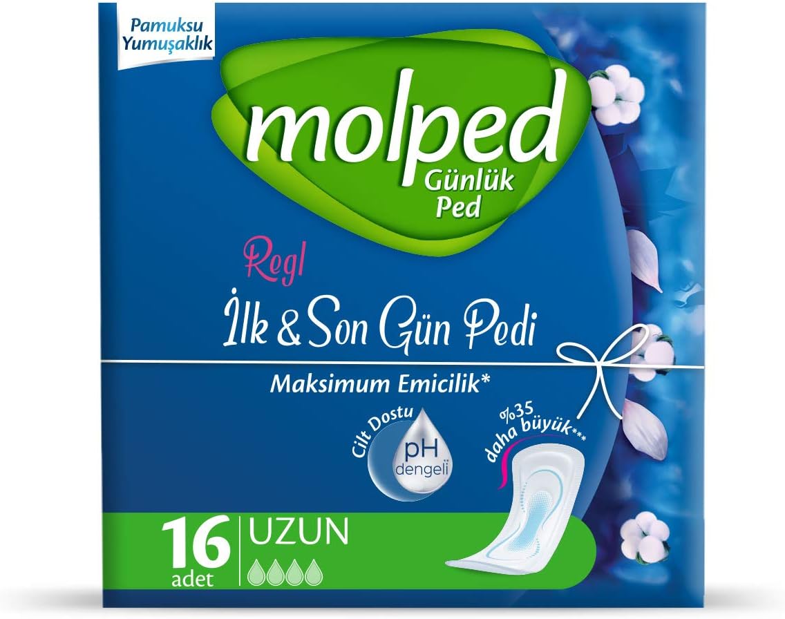 Molped Regl İlk & Son Gün Pedi Uzun Günlük Ped (1 x 16 Adet)