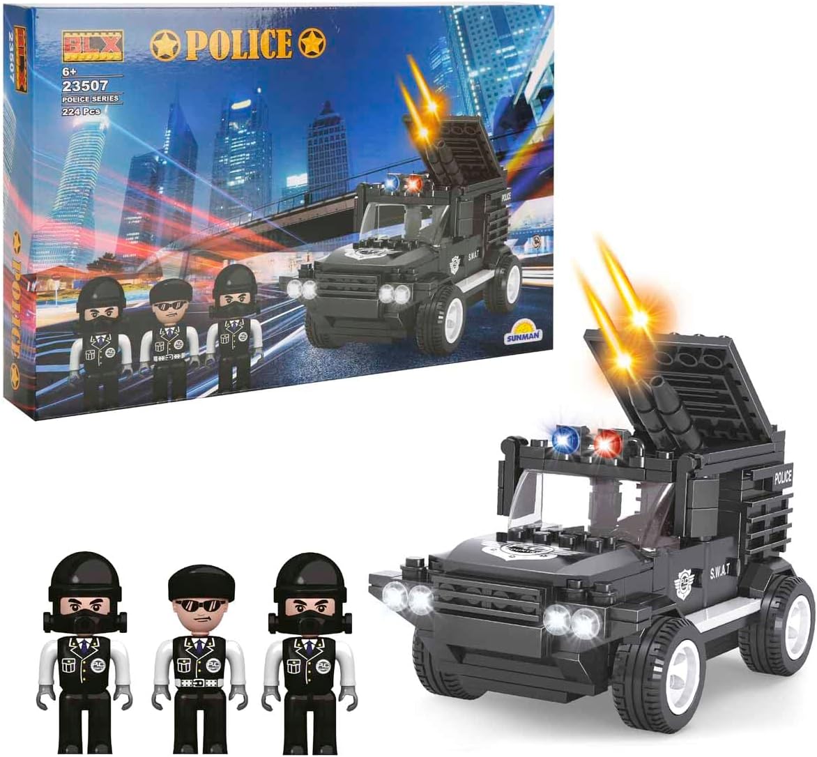 Police Set Aracı 3 Figürlü 224 Parça