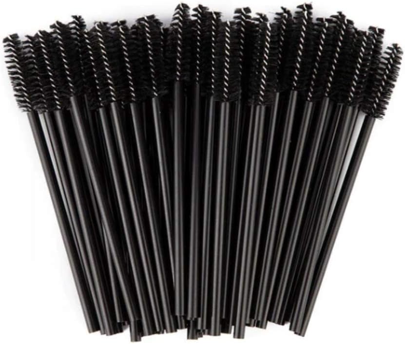 Profico 50 adet kirpik fırçası, tek kullanımlık kirpik fırçası, kirpik fırçası seti, rimel fırçası, maskara aplikatörü (siyah)