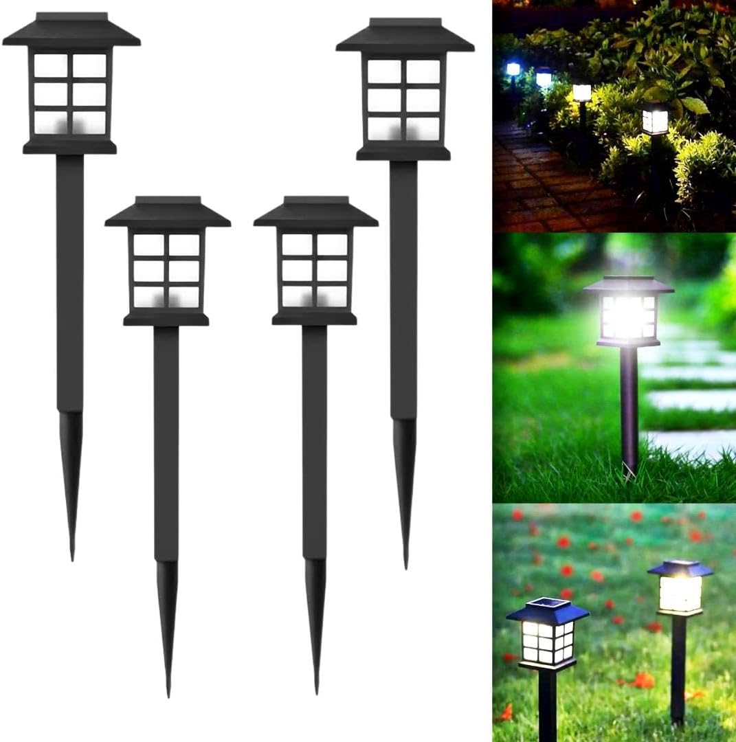 4 Adet Solar Güneş Enerjili, Dış Mekan, Bahçe Aydınlatması, Sevgililer Günü, Peyzaj, Bahçe,, Çit, Balkon Dekorasyonu, Ağaç İçin, Su Geçirmez, Fener, Süs, Lamba, Beyaz Led Işık