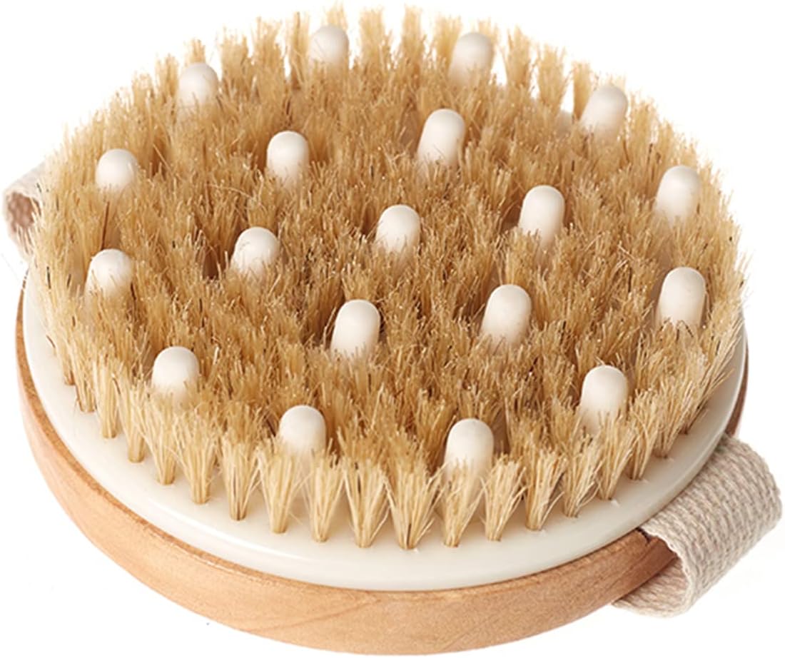 Bluefox Doğal SISAL Lifli Ayak Bakım Fırçası |Topuk Ovucu | Islak/Kuru Keseleme için | Selülit ve Kan Dolaşımını İyileştirir | Ölü Deri Hücrelerini Temizler