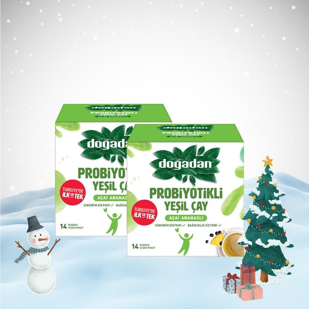 Yılbaşı Paketi Probiyotikli Yeşil Çay Açai Ananaslı 14'lü x 2