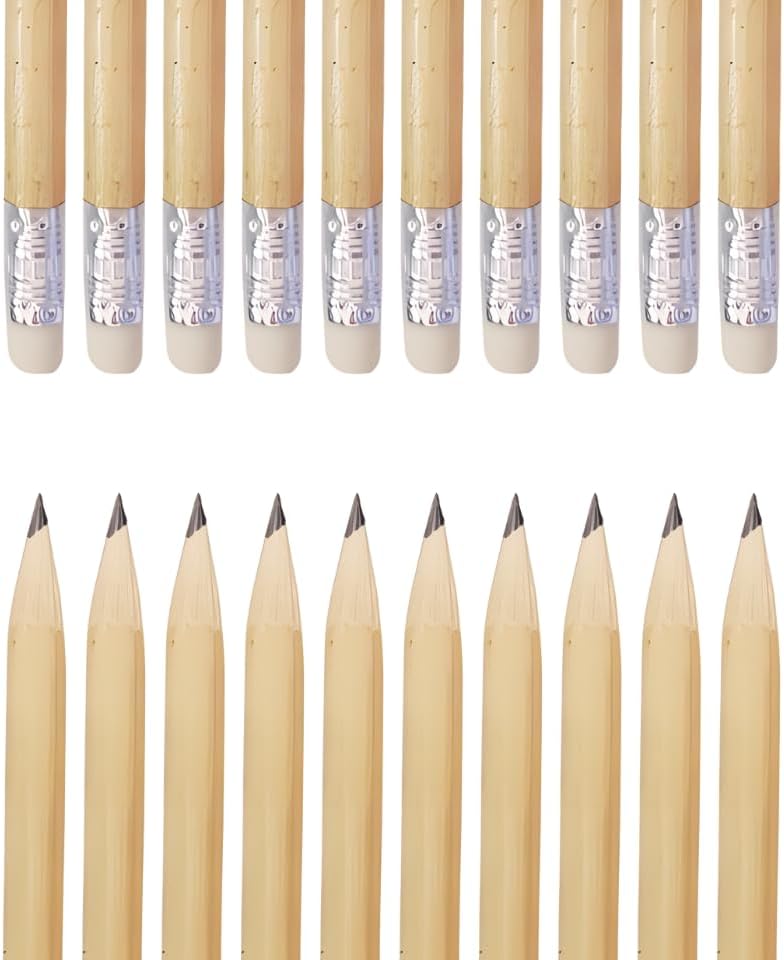 Naturel Yuvarlak Kurşun Kalem Seti, Silgili, 10 Adet