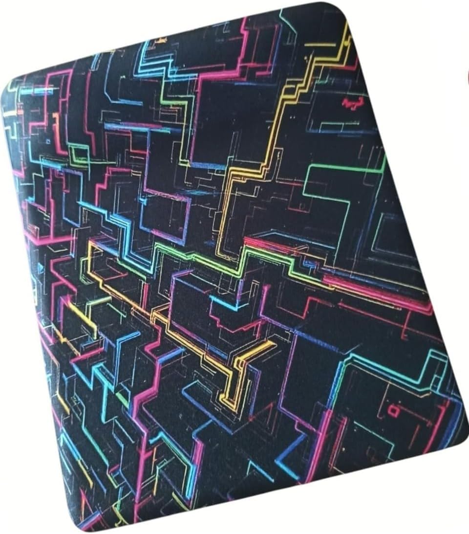 Bileklikli Desenli Bilek Destekli Kaymaz Taban Bilgisayar Notebook Mouse Pad (Labirent)