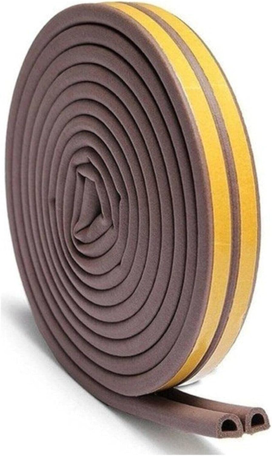 2'li Kauçuk Kapı ve Pencere İzolasyon Bandı/Fitili Çiftli 5X2 10 Metre Kahve Renk