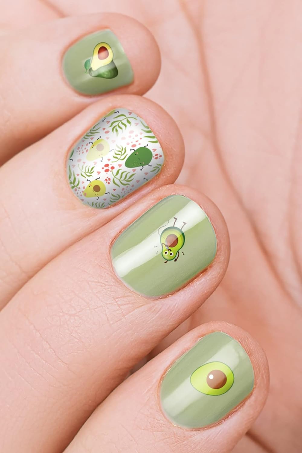ARTİKEL Avokado Tırnak Dövmesi, Tırnak Tattoo, Nail Art, Tırnak Sticker
