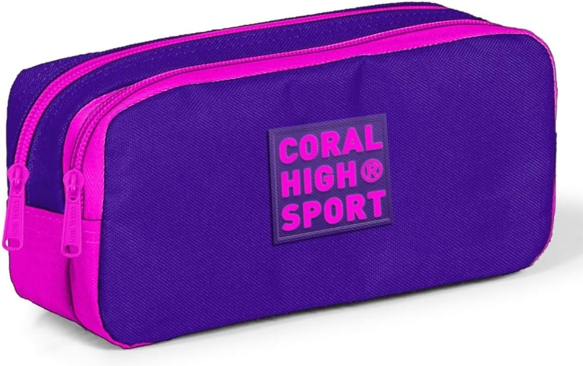 Sport İki Gözlü Mor Pembe Kalem Çantası