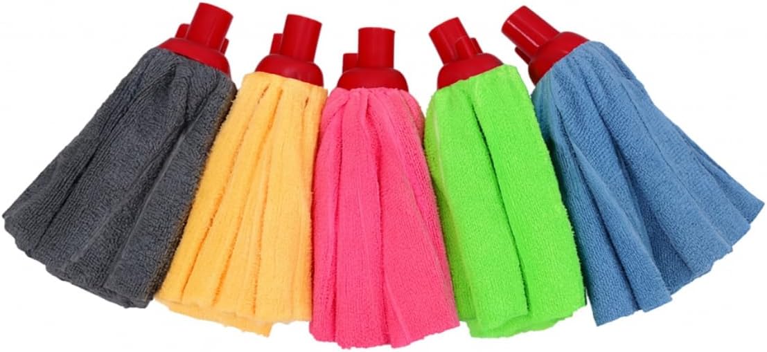Havlu Mop Başlığı – Mikrofiber, Süper Emici, Dayanıklı ve Renkli Temizlik Bezi (Tüm Mop Saplarına Uyumlu), Karışık Renk