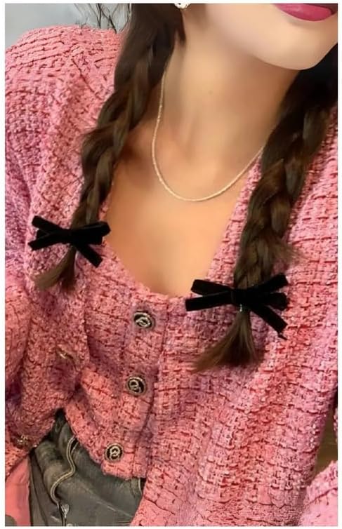 Kadın Kadife Fiyonk model Lastikli Toka 2 Adet,Kadın Çocuk Mandal Toka, Lastik Toka Seti, Toka Organizer, Toka, Kız Çocuk Toka, Toka