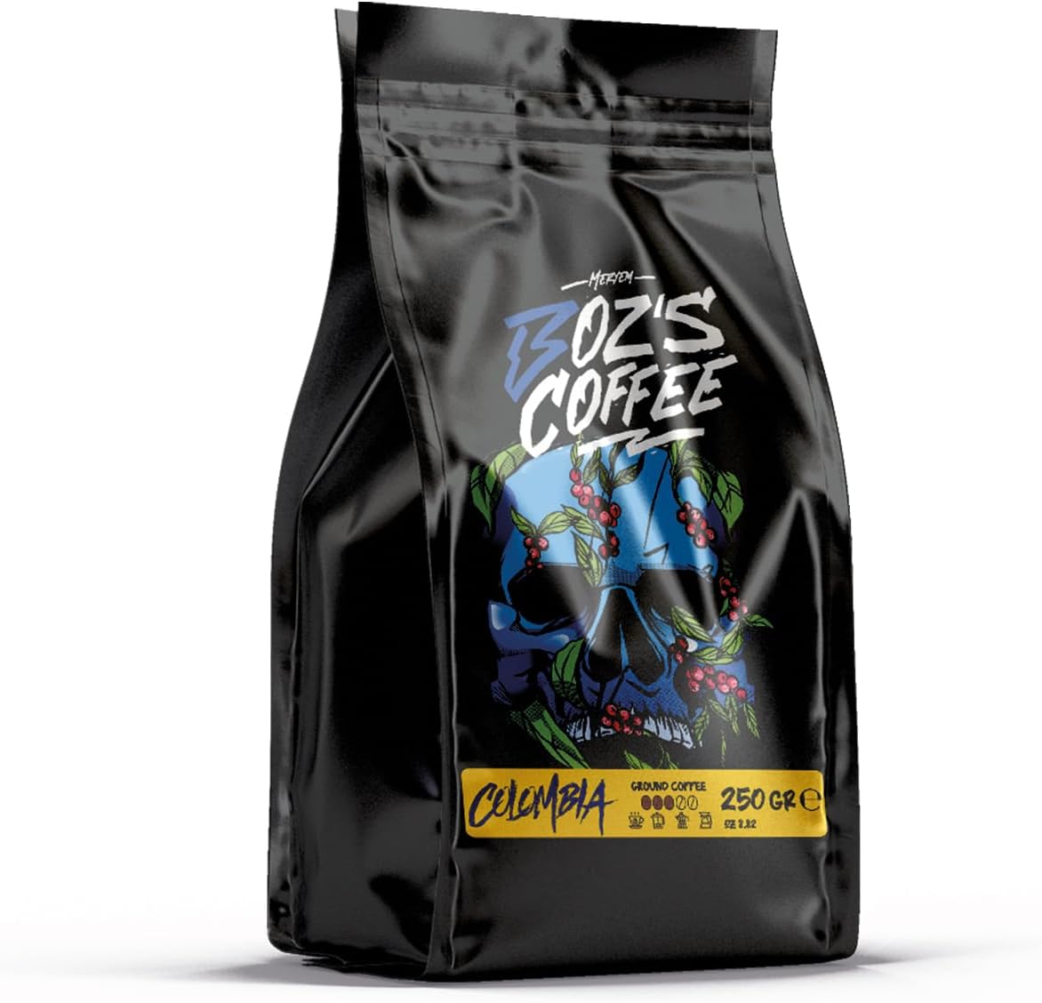 Meryem Boz's Coffee Colombia Öğütülmüş Filtre Kahve, Orta Kavrulmuş, Dengeli Tat,%100 Arabica, Karamel ve Meyvemsi Notalar, 250 g